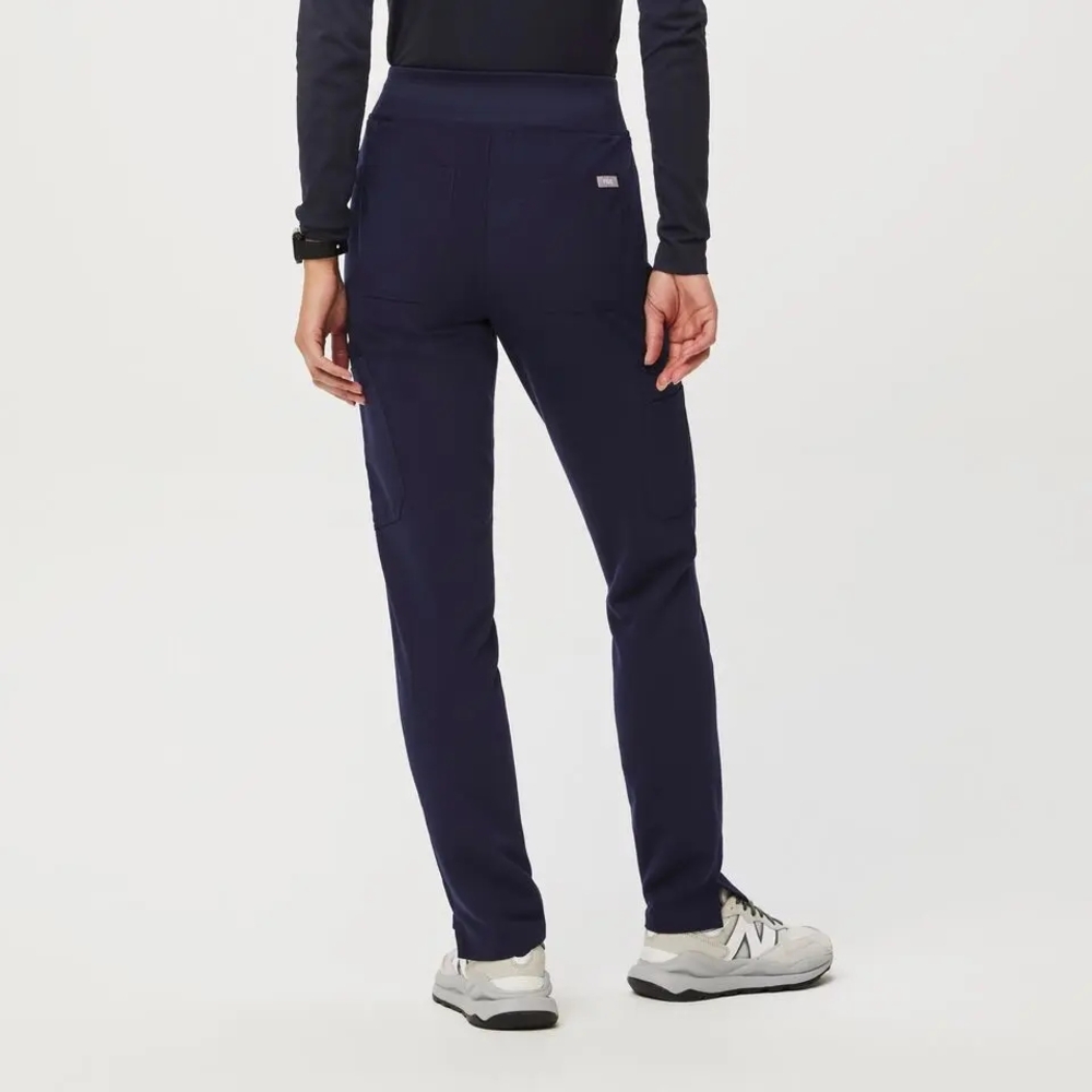 Figs High Waisted Nola Skinny Scrub Pants In Navy - Picture 3 of 8